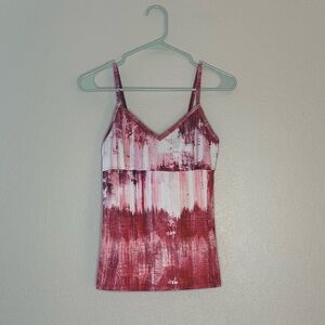 ALO Yoga Red and White Camisole